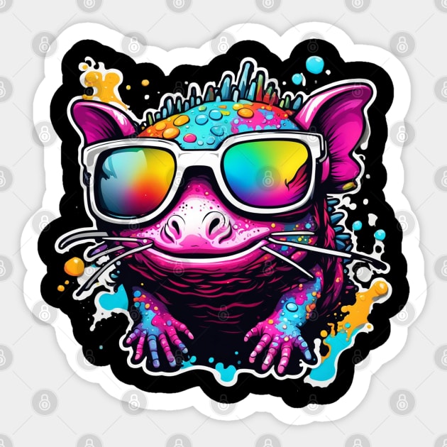 Colorful Axolotl Sticker by mdr design